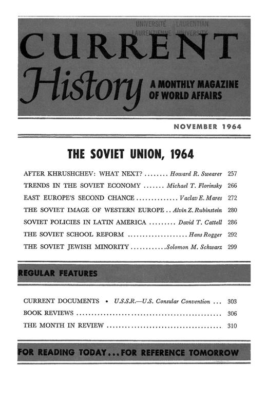 Current History Cover Image for Volume 47, Issue 279