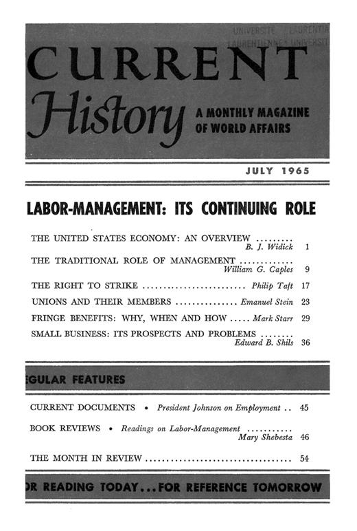Current History Cover Image for Volume 49, Issue 287