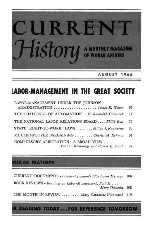 Current History Cover Image for Volume 49, Issue 288