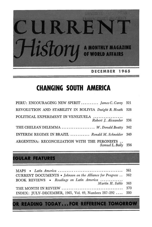 Current History Cover Image for Volume 49, Issue 292