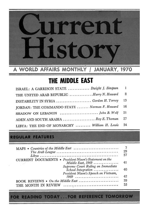 Current History Cover Image for Volume 58, Issue 341
