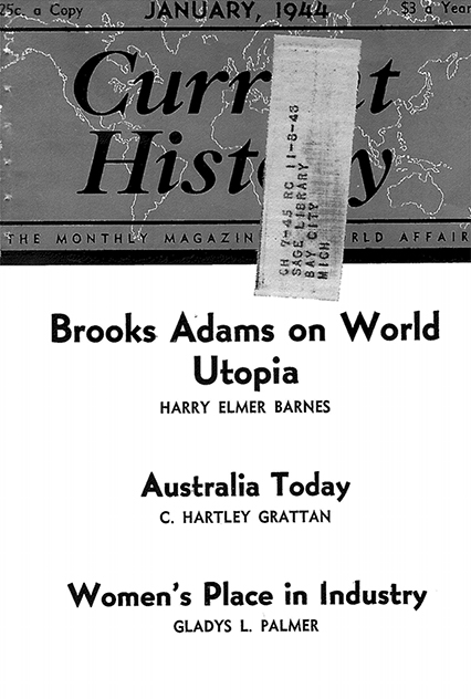 Current History Cover Image for Volume 6, Issue 29