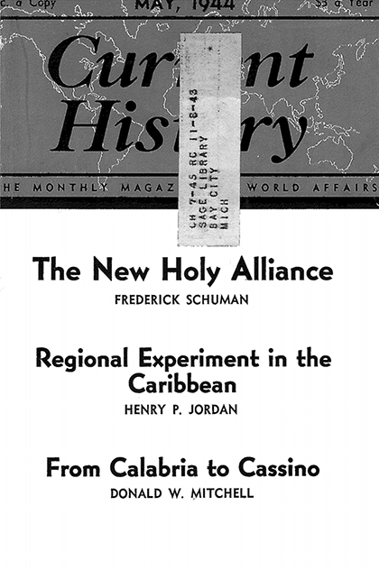 Current History Cover Image for Volume 6, Issue 33