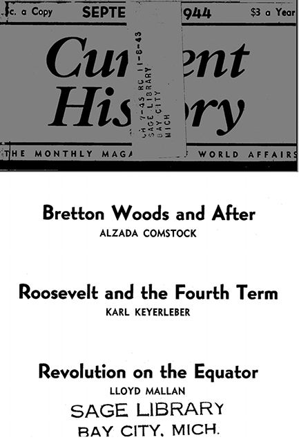 Current History Cover Image for Volume 6, Issue 34