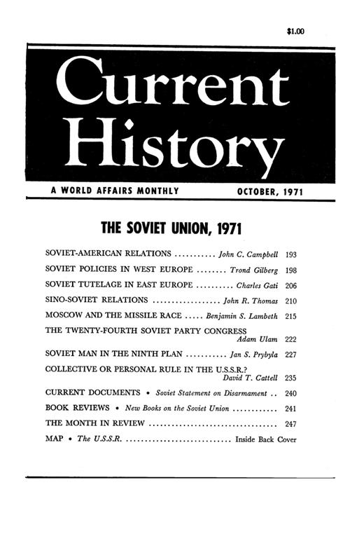 Current History Cover Image for Volume 61, Issue 362