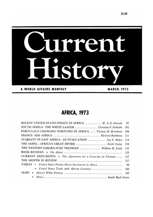 Current History Cover Image for Volume 64, Issue 379