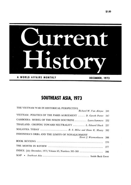 Current History Cover Image for Volume 65, Issue 388