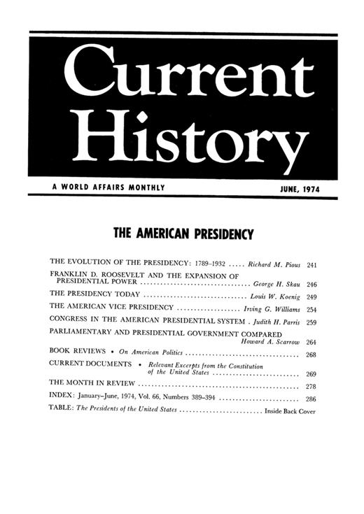 Current History Cover Image for Volume 66, Issue 394