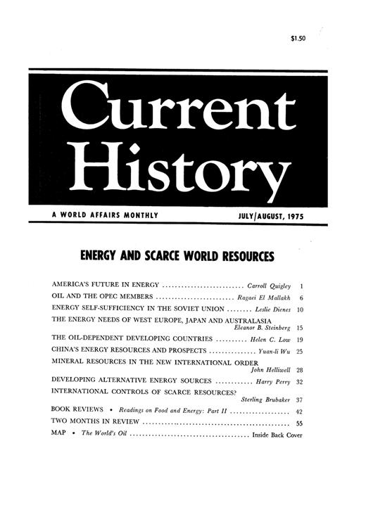 Current History Cover Image for Volume 69, Issue 407