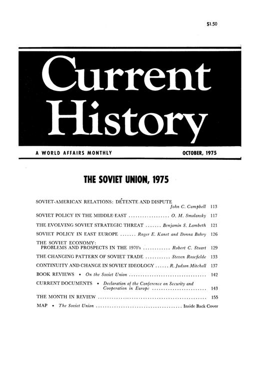 Current History Cover Image for Volume 69, Issue 409