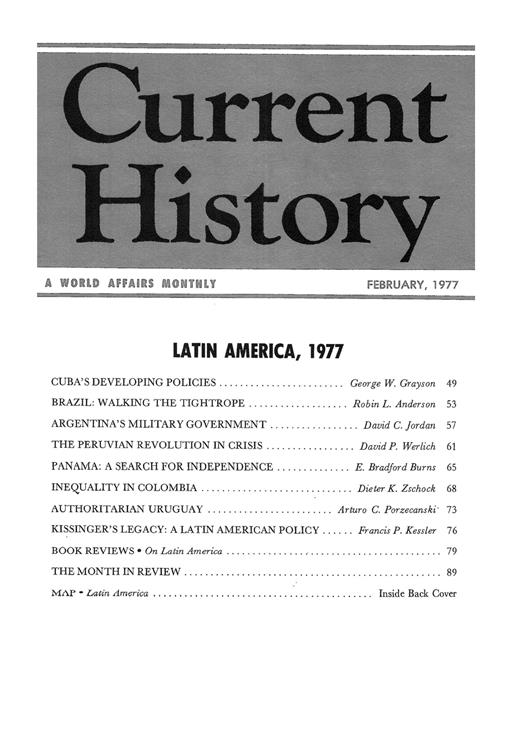 Current History Cover Image for Volume 72, Issue 424
