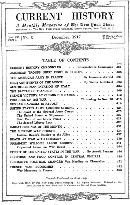 Current History Cover Image for Volume 7_Part-1, Issue 3