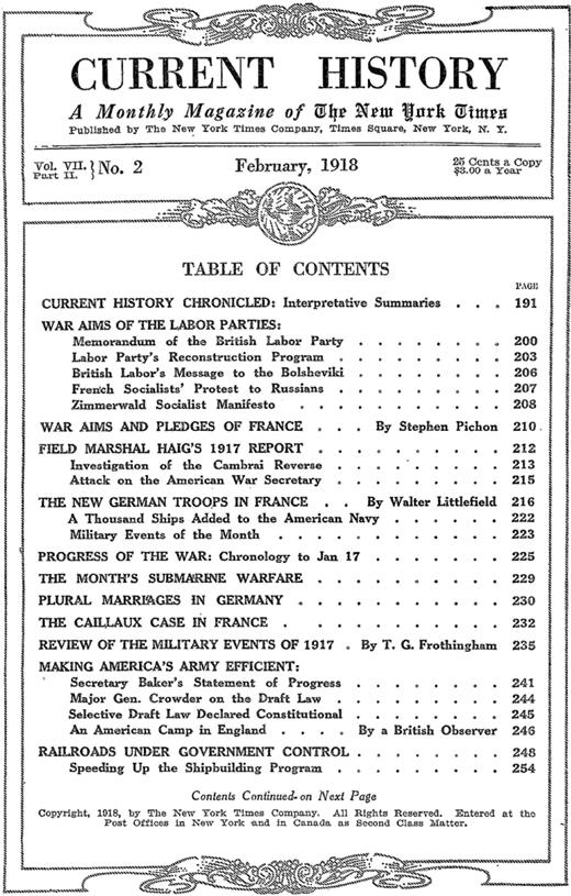 Current History Cover Image for Volume 7_Part-2, Issue 2
