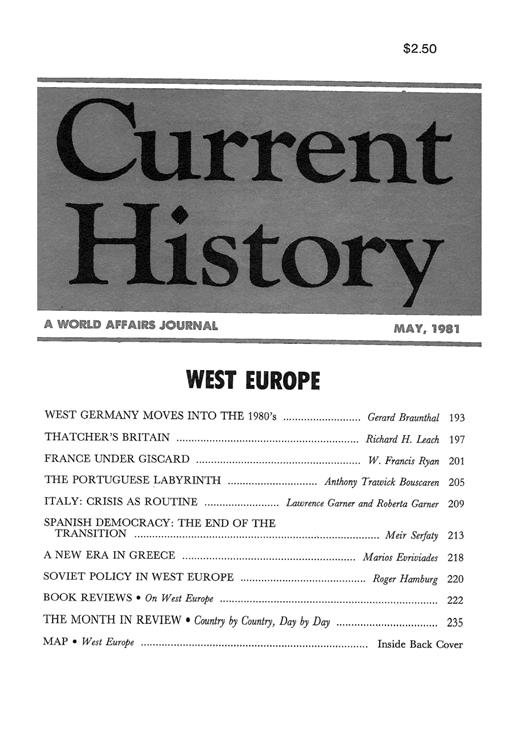 Current History Cover Image for Volume 80, Issue 466