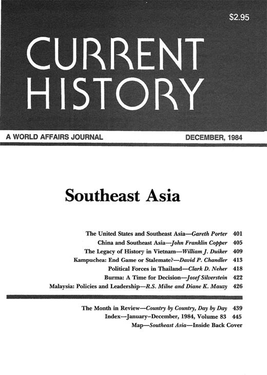 Current History Cover Image for Volume 83, Issue 497