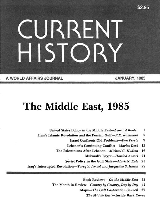 Current History Cover Image for Volume 84, Issue 498