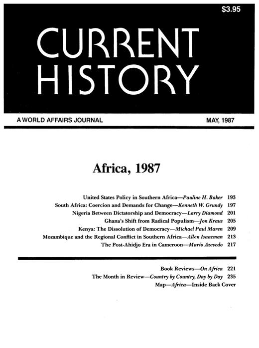 Current History Cover Image for Volume 86, Issue 520