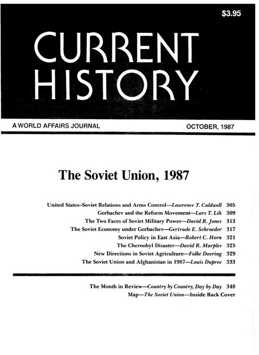 Current History Cover Image for Volume 86, Issue 522