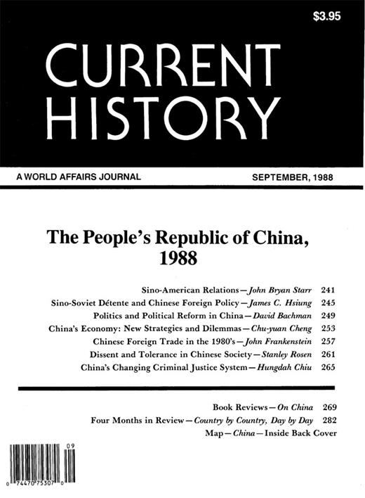 Current History Cover Image for Volume 87, Issue 530