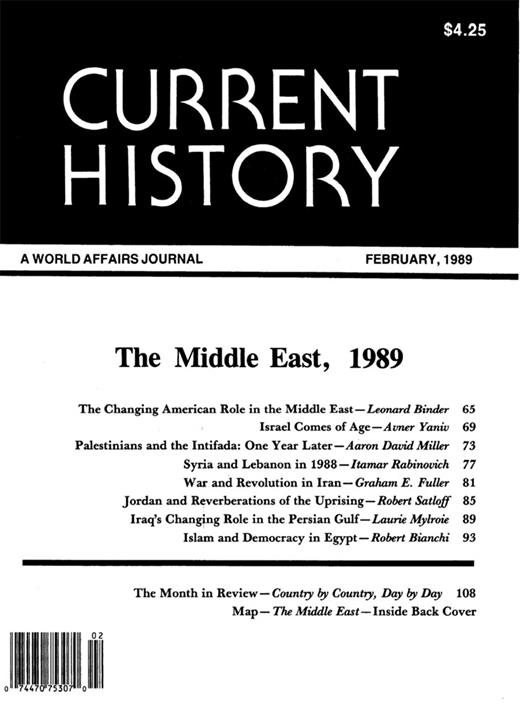Current History Cover Image for Volume 88, Issue 535