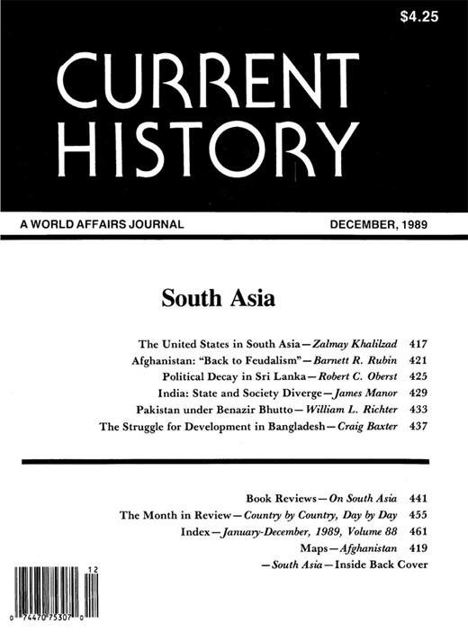 Current History Cover Image for Volume 88, Issue 542