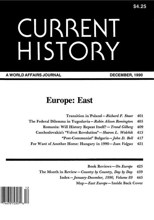 Current History Cover Image for Volume 89, Issue 551