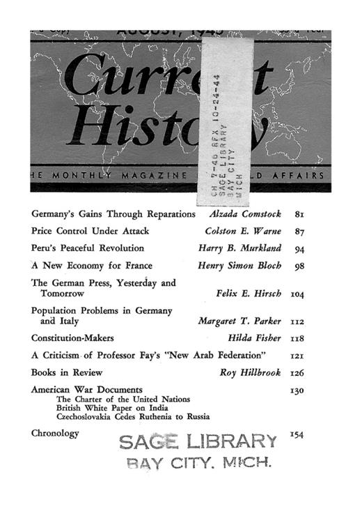 Current History Cover Image for Volume 9, Issue 48