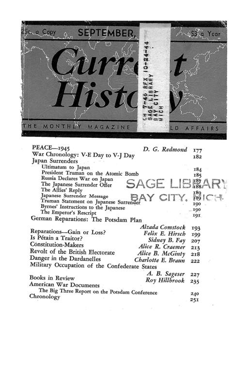Current History Cover Image for Volume 9, Issue 49