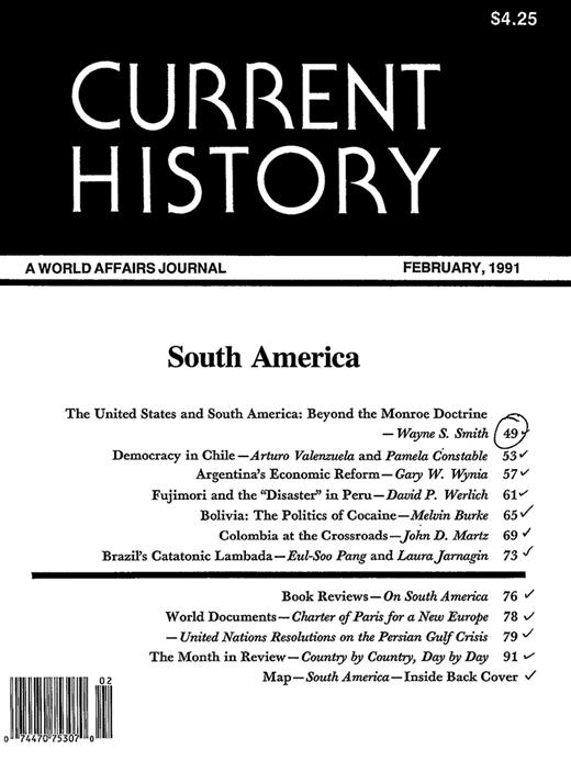 Current History Cover Image for Volume 90, Issue 553