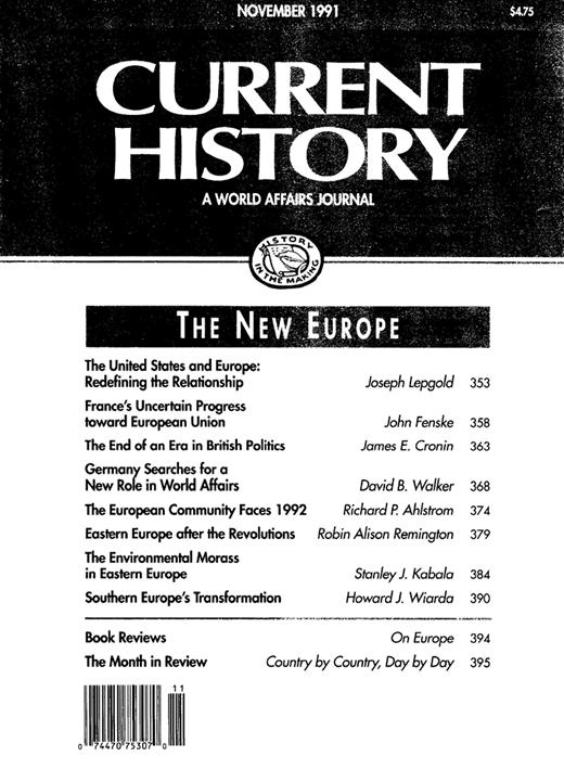 Current History Cover Image for Volume 90, Issue 559