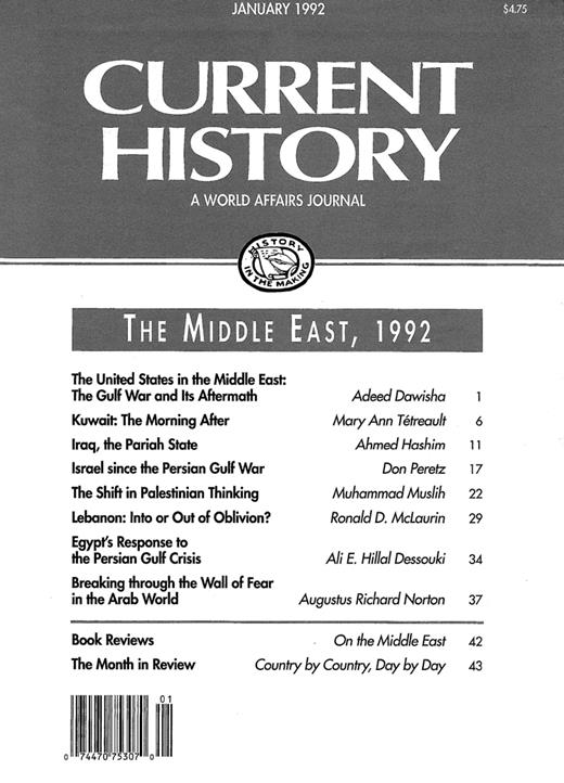 Current History Cover Image for Volume 91, Issue 561