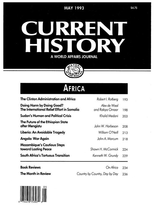 Current History Cover Image for Volume 92, Issue 574