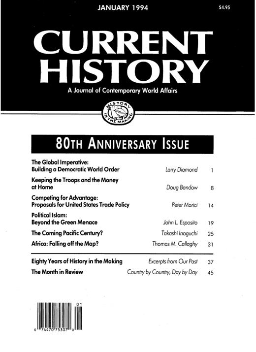 Current History Cover Image for Volume 93, Issue 579