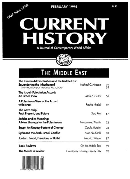 Current History Cover Image for Volume 93, Issue 580