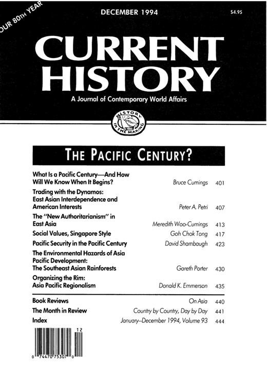 Current History Cover Image for Volume 93, Issue 587