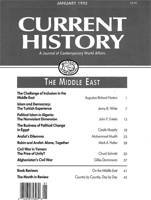 Current History Cover Image for Volume 94, Issue 588