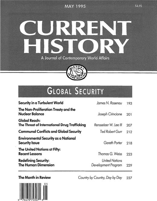 Current History Cover Image for Volume 94, Issue 592
