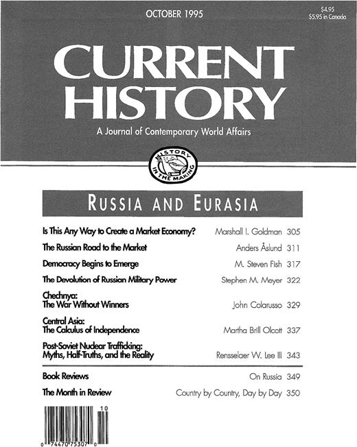 Current History Cover Image for Volume 94, Issue 594