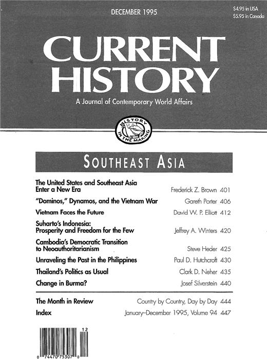 Current History Cover Image for Volume 94, Issue 596