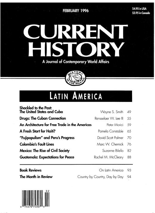 Current History Cover Image for Volume 95, Issue 598
