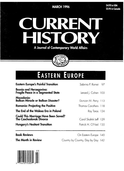 Current History Cover Image for Volume 95, Issue 599