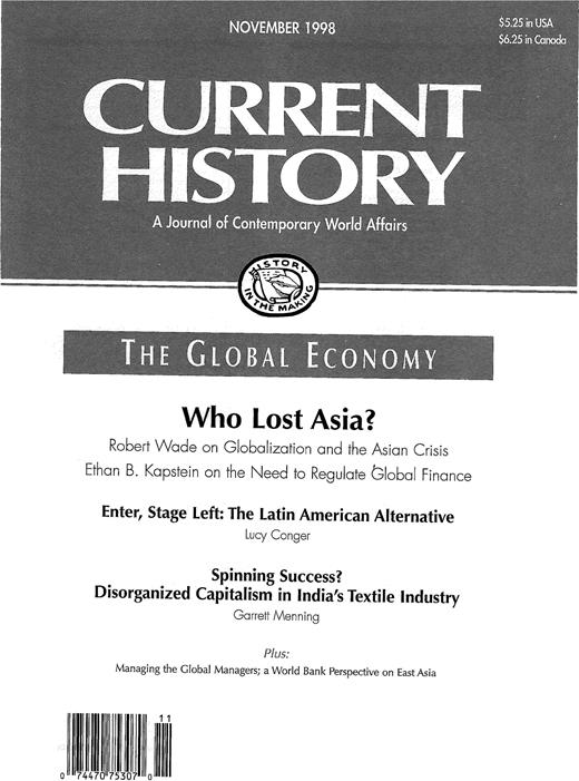 Current History Cover Image for Volume 97, Issue 622