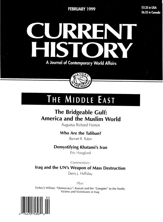 Current History Cover Image for Volume 98, Issue 625