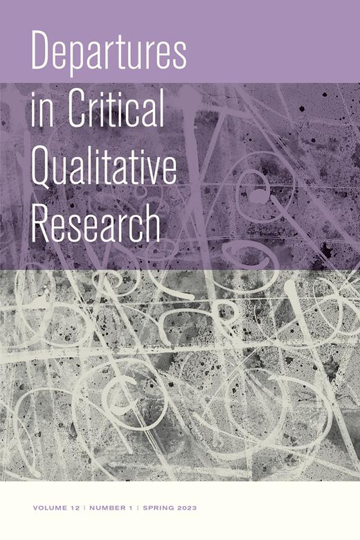 Departures in Critical Qualitative Research Cover Image for Volume 12, Issue 1