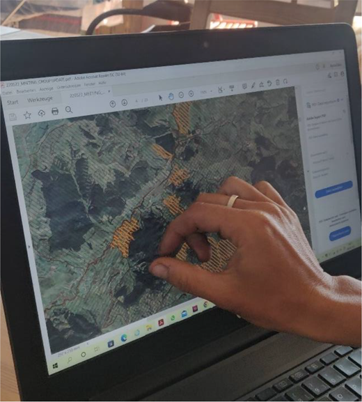 Fenced area in Village B mapped by activists. Author 1.
