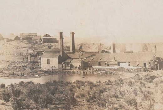 Figure 6. Edwards/United Pyrites Works, Ballarat, c.1885 (State Library of Victoria, image H24468). DOI: https://doi.org/10.1525/elementa.432.f6