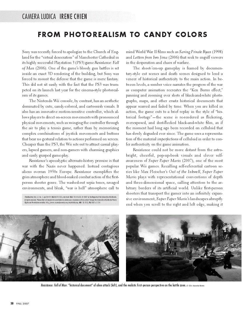 First page of <bold>From Photorealism to Candy Colors</bold><alt-title>PS3 vs. Wii</alt-title>