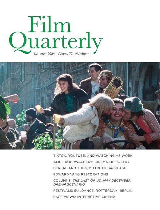 Film Quarterly Cover Image for Volume 77, Issue 4