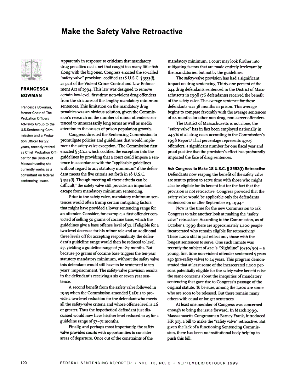 First page of Make the Safety Valve Retroactive