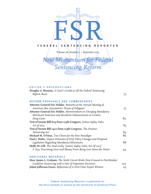 The PaulLeahy “Justice Safety Valve Act of 2013” S. 619 Federal